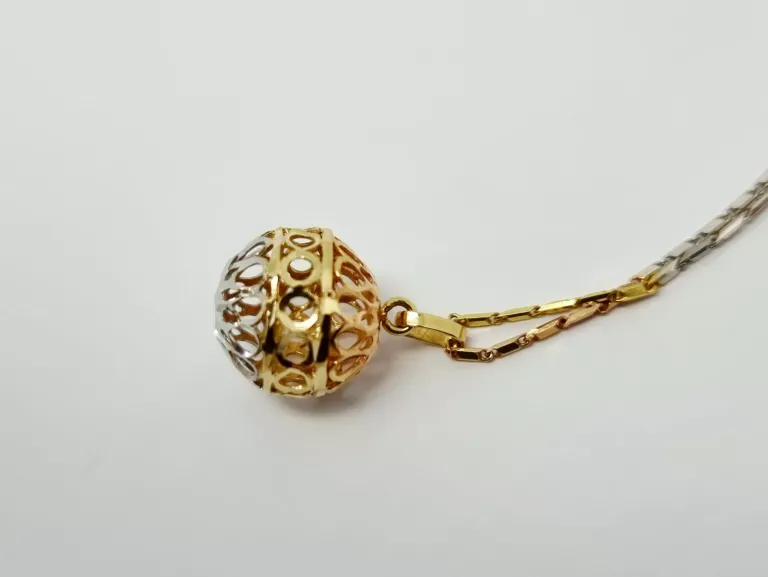 ZŁOTY ŁAŃCUSZEK Z ZAWIESZKA PRÓBY 585