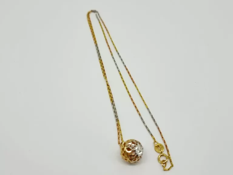 ZŁOTY ŁAŃCUSZEK Z ZAWIESZKA PRÓBY 585