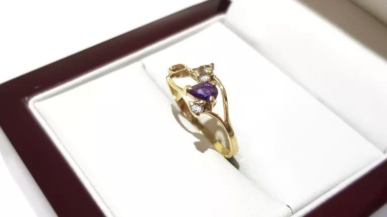 WYRÓB JUBILERSKI UŻYWANY ZŁOTY PIERŚCIONEK PR585 R11 1,16G