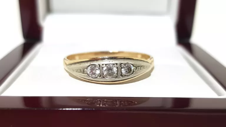 WYRÓB JUBILERSKI UŻYWANY ZŁOTY PIERŚCIONEK PR585 R24 2,36G