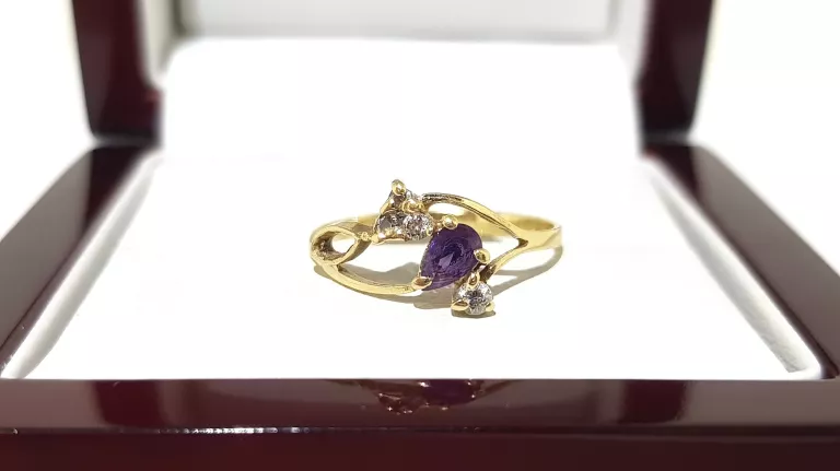 WYRÓB JUBILERSKI UŻYWANY ZŁOTY PIERŚCIONEK PR585 R11 1,16G