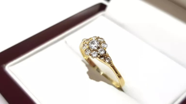 WYRÓB JUBILERSKI UŻYWANY ZŁOTY PIERŚCIONEK PR 1,67G PR 585 R12