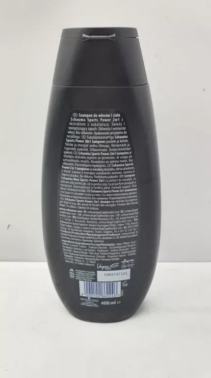SZAMPON DO WŁOSÓW I CIAŁA SHAUMA SPORTS POWER 2 W 1   400 ML