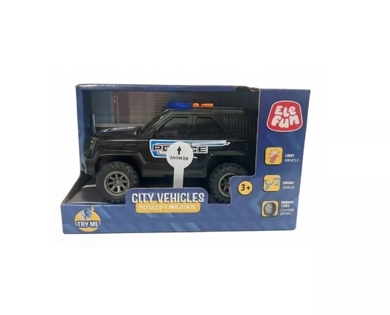 ELEFUN INTERAKTYWNY POJAZD POLICJA 3+ !! SUPER CENA !!
