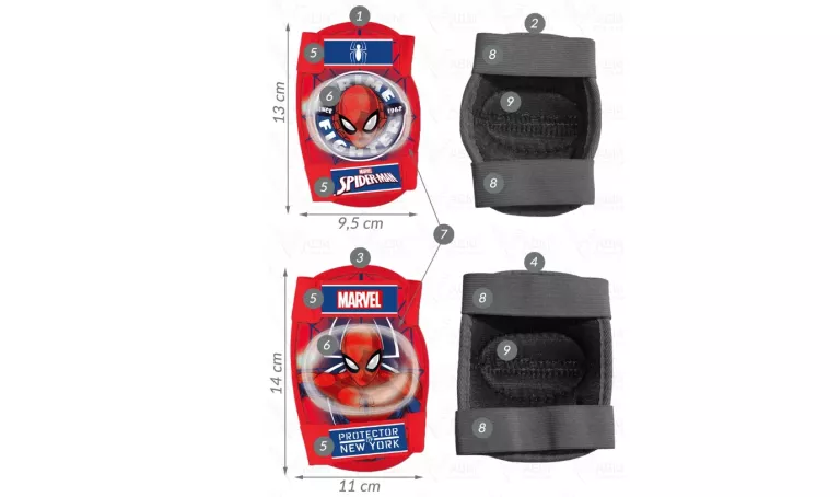 OCHRANIACZE ROWEROWE SPIDERMAN NA ŁOKCIE I KOLANA