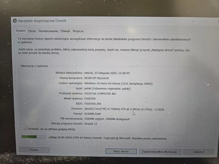 ASUS FX503VM I5-7300HQ 15.6'' 8GB 256GB