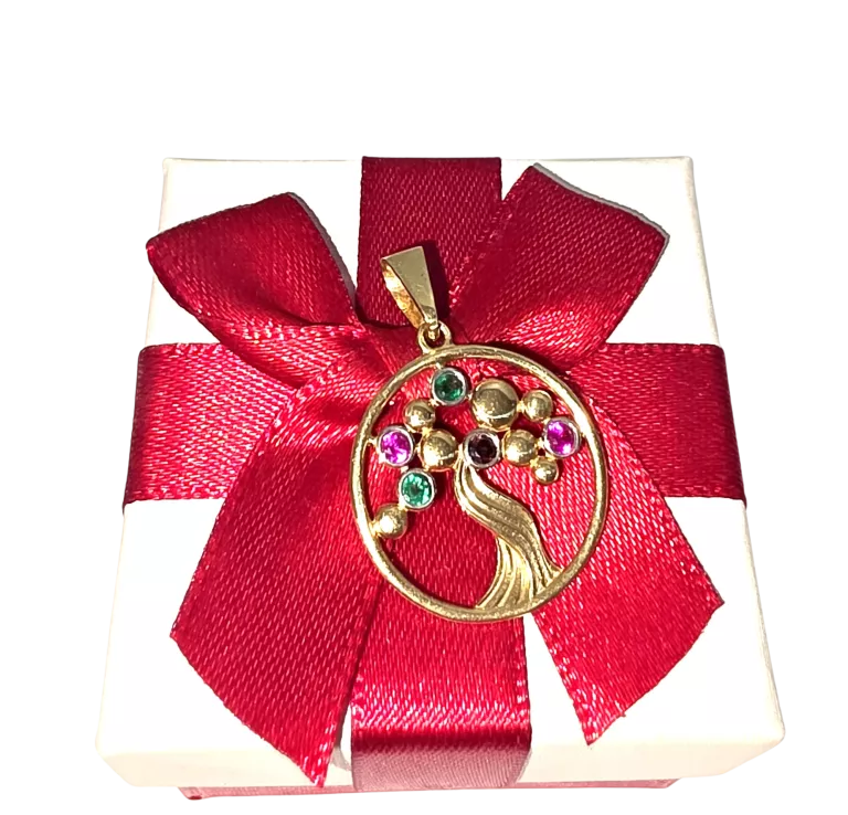 ŚLICZNA ZŁOTA ZAWIESZKA DRZEWO 585P 2,39G