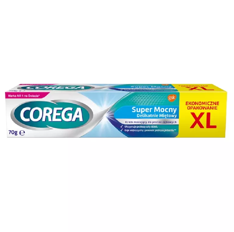 COREGA KREM DO PROTEZ SUPER MOCNY DELIKATNIE MIĘTOWY XL 70 G 5054563210678