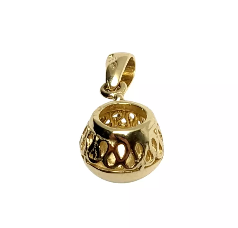 ŚLICZNA ZŁOTA ZAWIESZKA 1.24G 1CM P.585