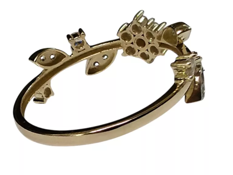 ŚLICZNY ZŁOTY PIERŚCIONEK PR.585 W.1,60G R.16