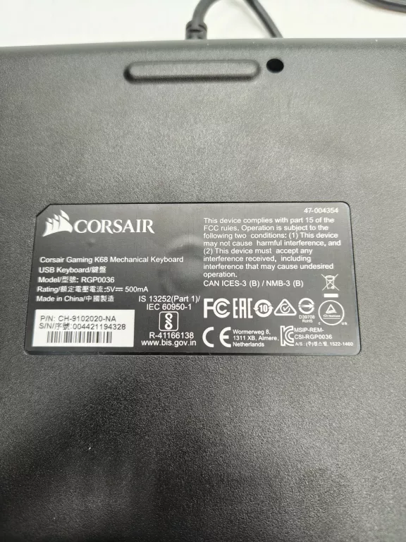 klawiatura-corsair-k68-cherry-mx-red-czerwone-podswietlenie-ean-gtin-0843591060257