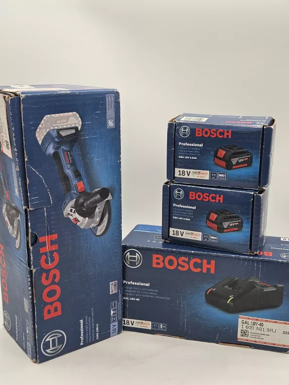 SZLIFIERKA BOSCH GWS180-LI + 2 AKU + ŁAD