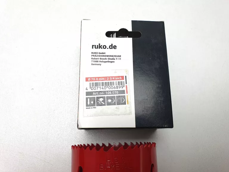OTWORNICA RUKO 106070 BI-METAL DREWNO 70 MM 1/2