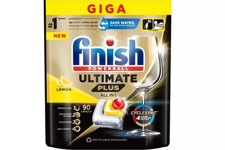 FINISH ULTIMATE PLUS LEMON KAPSUŁKI DO ZMYWARKI 90