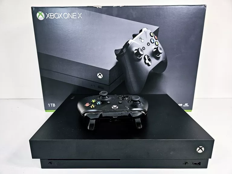 KONSOLA XBOX ONE X 1TB / KOMPLET PUDEŁKO PAD OKABLOWANIE
