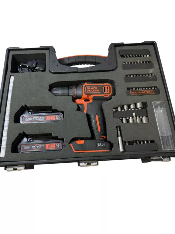 WIERTARKO-WKRĘTARKA I 80 AKCESORIÓW W ORGANIZERZE BLACKDECKER BDC718AS2O