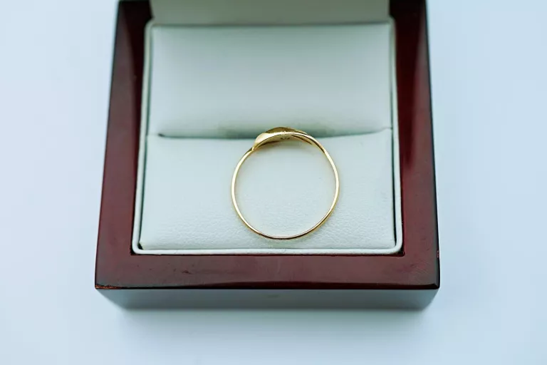 ELEGANCKI ZŁOTY PIERŚCIONEK Z CYRKONIĄ PR.585 14K R.16 1,27G