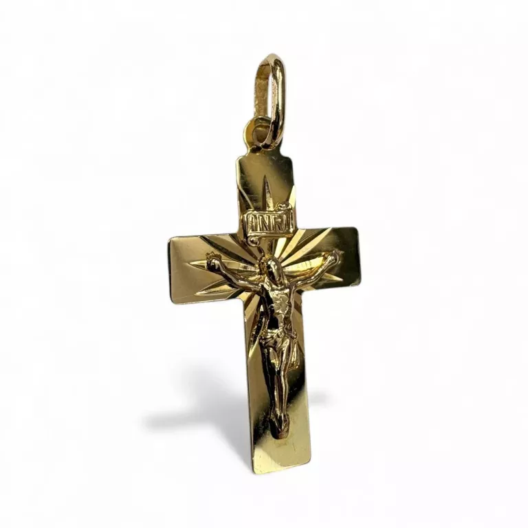 ZŁOTA ZAWIESZKA KRZYŻ, PRÓBA 585, 0.95G