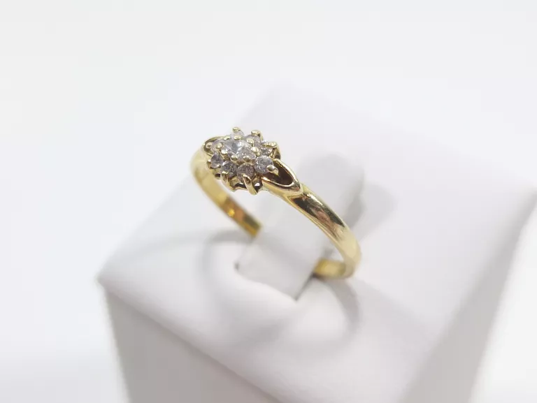 ZŁOTY PIERŚCIONEK Z CYRKONIAMI 585 1,82G 14R