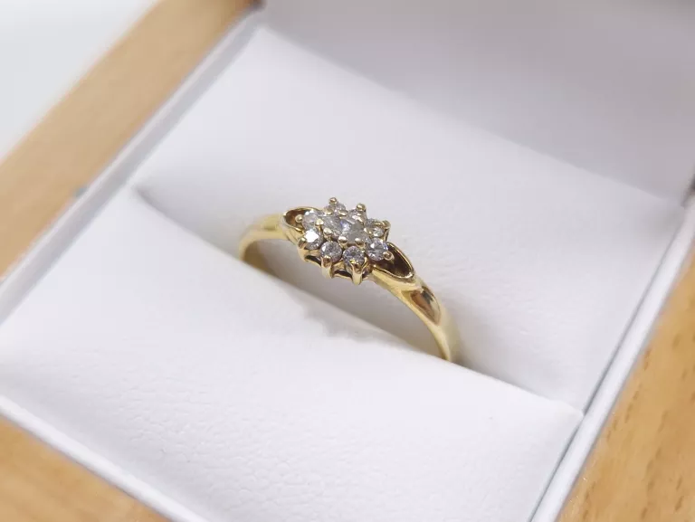 ZŁOTY PIERŚCIONEK Z CYRKONIAMI 585 1,82G 14R