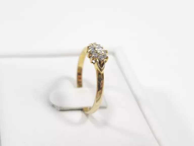 ZŁOTY PIERŚCIONEK Z CYRKONIAMI 585 1,82G 14R