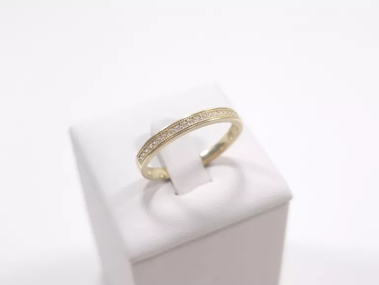 ZŁOTY PIERŚCIONEK Z CYRKONIAMI 585 1.96G R19