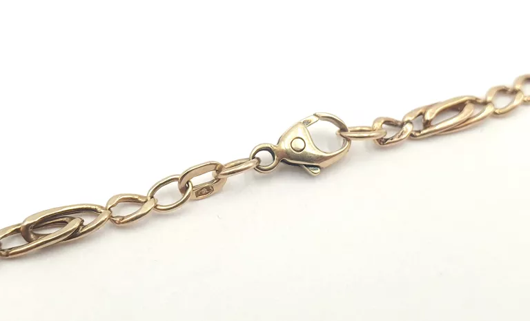 ZŁOTY ŁAŃCUSZEK FIGARO Z ZAWIESZKĄ MARYJA PRÓBY 585/6,68G 50CM