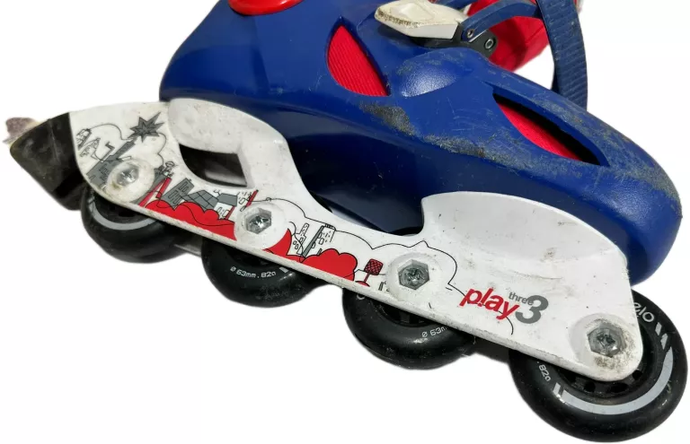 rolki-dla-dzieci-oxelo-play3-niebiesko-czerwone-34-36-stan-11323-2