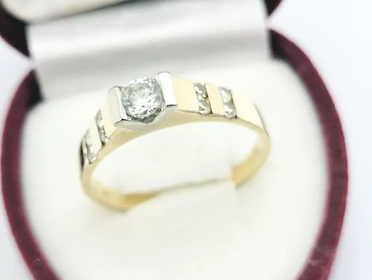 ZŁOTY PIERŚCIONEK PR 585 CYRKONIE ROZM 15