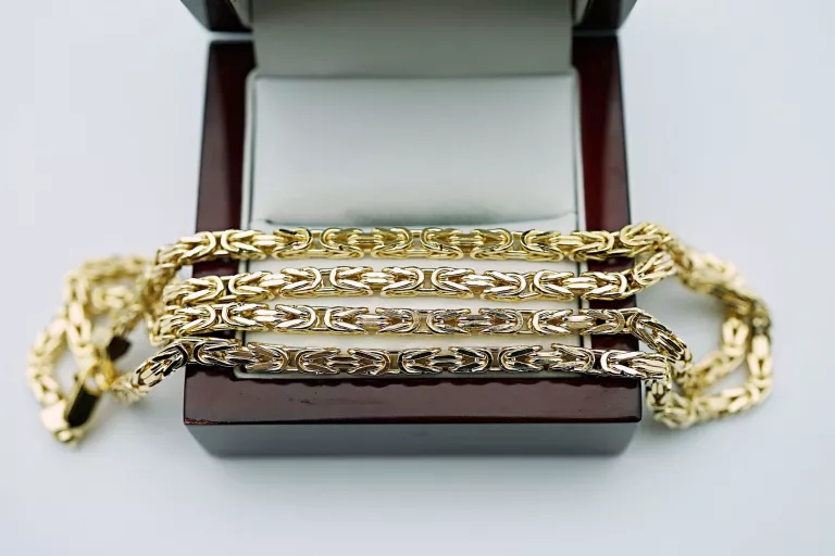 PIĘKNIE WYKONANY ZŁOTY ŁAŃCUSZEK SPLOT KRÓLEWSKI PR585 14K 23,80G 60CM