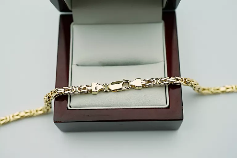 PIĘKNIE WYKONANY ZŁOTY ŁAŃCUSZEK SPLOT KRÓLEWSKI PR585 14K 23,80G 60CM