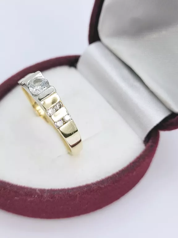 ZŁOTY PIERŚCIONEK PR 585 CYRKONIE ROZM 15