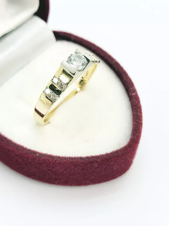 ZŁOTY PIERŚCIONEK PR 585 CYRKONIE ROZM 15