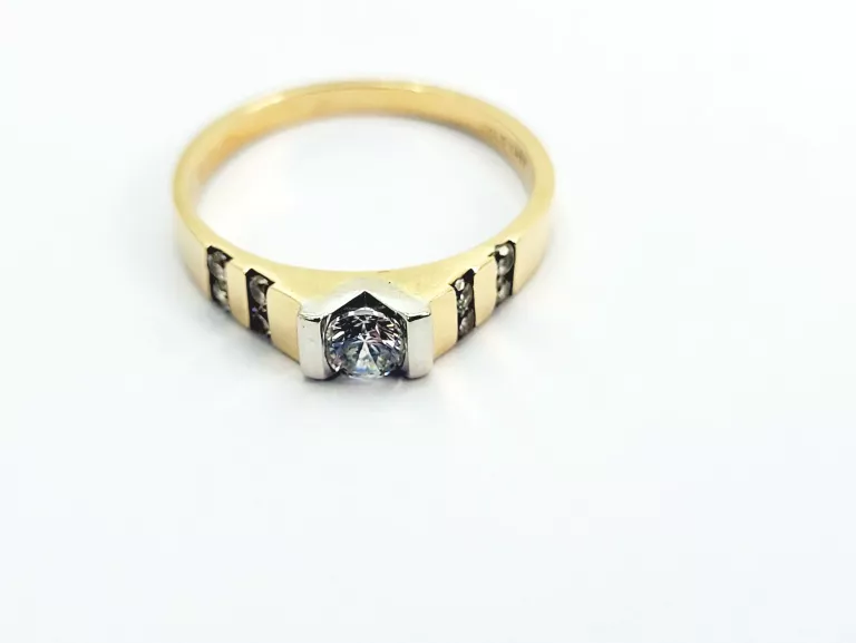 ZŁOTY PIERŚCIONEK PR 585 CYRKONIE ROZM 15