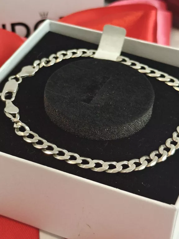 SREBRO - WYRÓB JUBILERSKI UŻYWANY  BRANSOLETKA PANCERKA 5,92 G 925