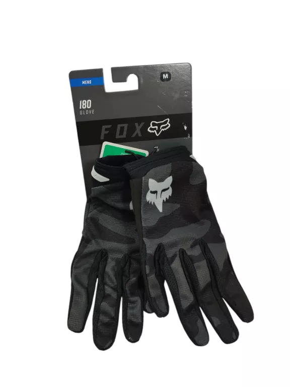 RĘKAWICE MOTOCYKLOWE FOX 180 BNKR CZARNE CAMO MĘSKIE ENDURO BLACK ROZ. M