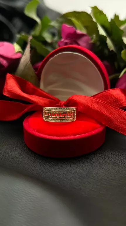 ZŁOTY 585 PIERŚCIONEK GRECKI WZÓR CYRKONIE  2,64G ROZM 19 POWYSTAWOWY