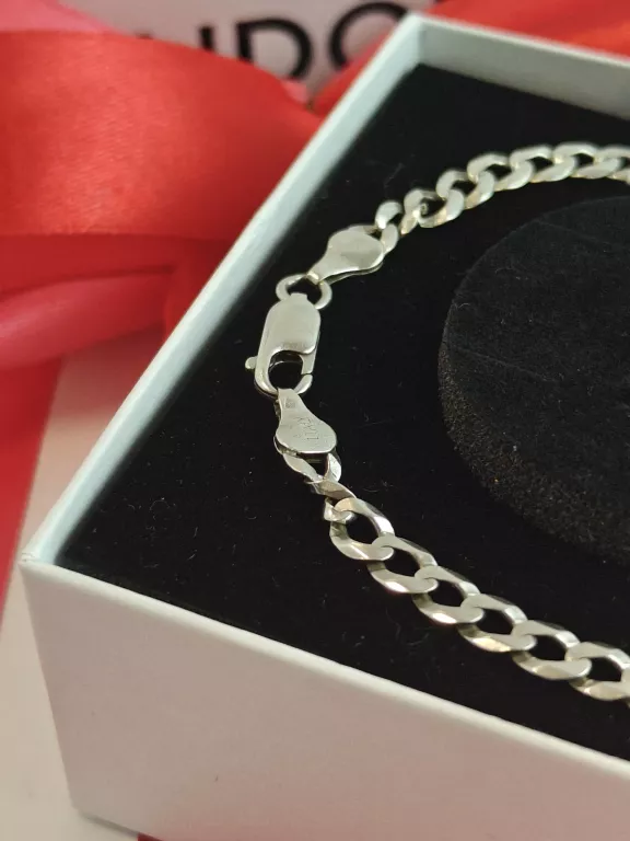 SREBRO - WYRÓB JUBILERSKI UŻYWANY  BRANSOLETKA PANCERKA 5,92 G 925