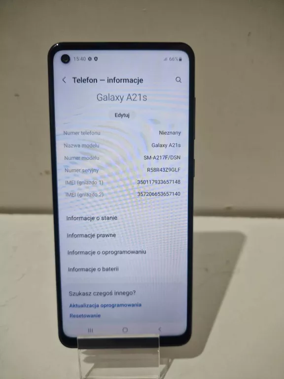 TELEFON SAMSUNG A21S WYŚWIETLACZ ZAMIENNIK