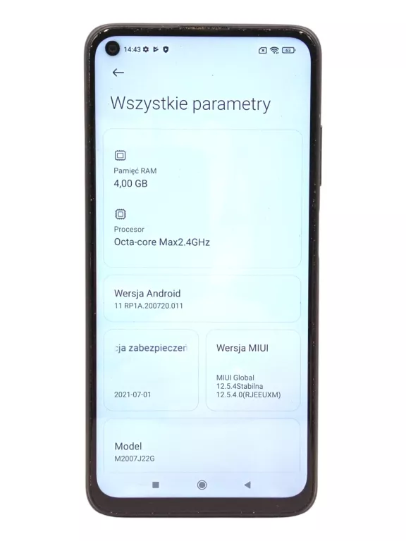 TELEFON XIAOMI REDMI NOTE 9T 4/128 GB PUDEŁKO