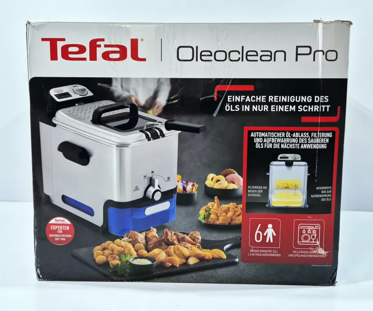 FRYTKOWNICA TEFAL OLEOCLEAN PRO INOX 2300W 3,5L Z METALOWYM FILTREM
