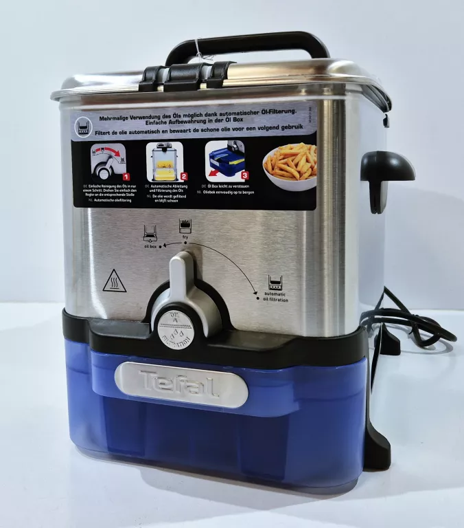 FRYTKOWNICA TEFAL OLEOCLEAN PRO INOX 2300W 3,5L Z METALOWYM FILTREM