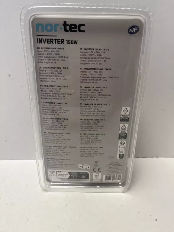 PRZETWORNICA NOR-TEC 150W 12V NA 230V