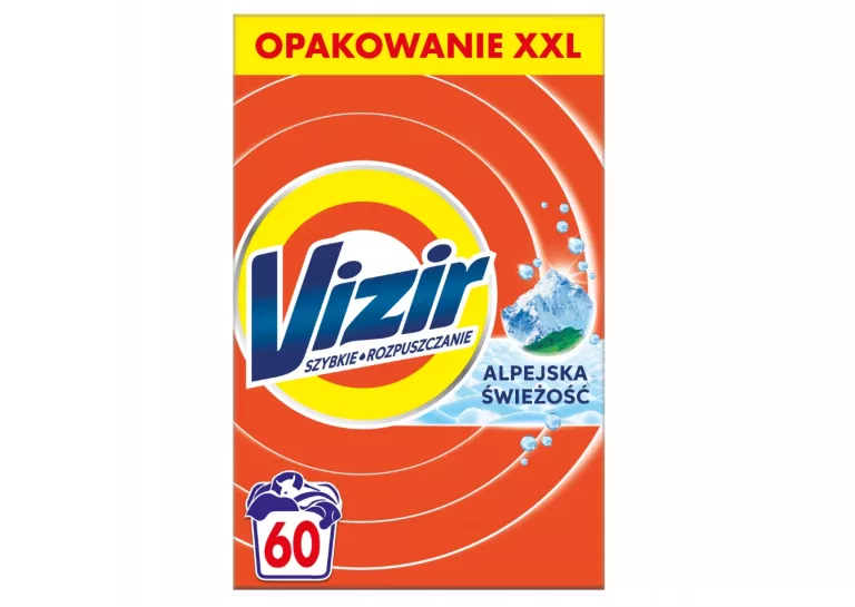 VIZIR SKONCENTROWANY PROSZEK DO PRANIA BIAŁEGO ALPINE FRESH, 60 PRAŃ