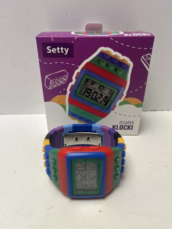 SETTY ZEGAREK KLOCKOWY NA RĘKĘ PASTELOWE JASNE KOLORY