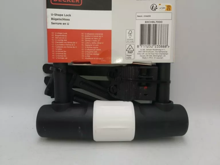 ZAPIĘCIE ROWEROWE U-LOCK BLACK&DECKER