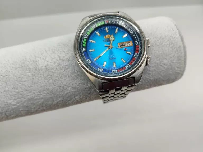 ZEGAREK MĘSKI ORIENT 469EE9-70 NA SREBRNEJ BRANSOLECIE