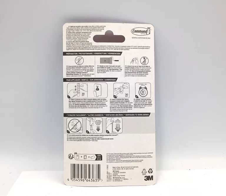 3M COMMAND WIESZAKI, HACZYKI DO 225G 4SZT