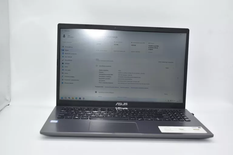 LAPTOP ASUS X509F I3/256GGB/4GB/W11 ZASILACZ
