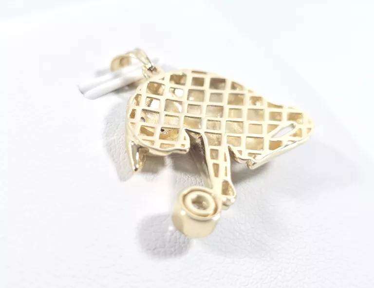 NIENOSZONA ZŁOTA ZAWIESZKA KOT P585 2,30G 2,5CM